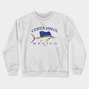 Costa Maya, Mexico, Vintage Sailfish Crewneck Sweatshirt